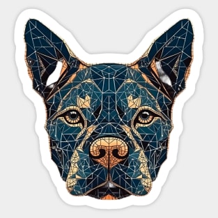 Geometric dog Sticker